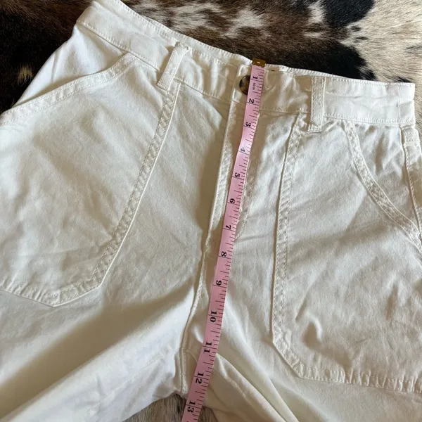 MARINE LAYER Cream Maya Slim Straight Utility Pants Size 6‎ - Image 11