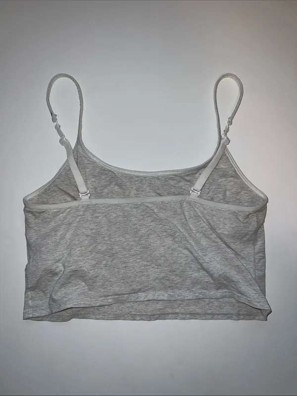 Old Navy Light Gray Cropped Camisole Bralette - Image 2