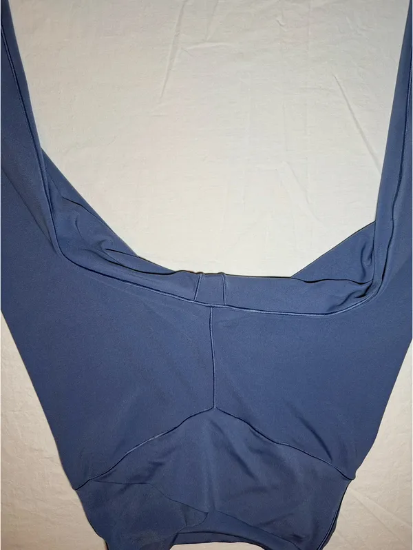 Aerie Offline Real Me Crossover Monaco Blue Hi-Rise Leggings M Long EUC - Image 8