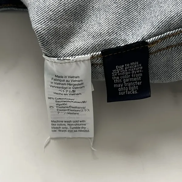 Madewell The Shrunken Stretch Jean Jacket Eco Edition Vintage Light Size Small - Image 9