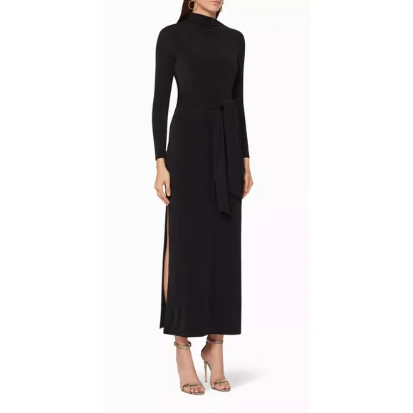 Free People x Significant Other Sabine Dress Size‎ 4 Black Jersey Mockneck - Image 3
