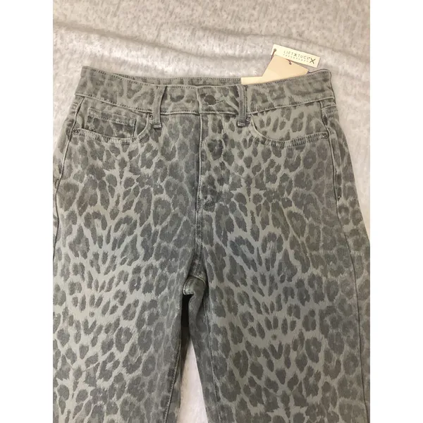 NYDJ Marilyn Straight Jeans 2 High Rise Vine Leaf Leopard Print MGWPMS8811 NWT - Image 2