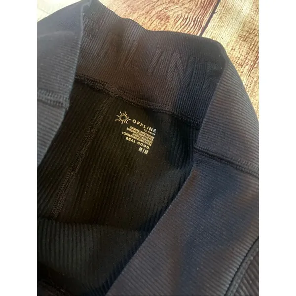 Aerie Offline Black Bike Shorts Size M - Image 3