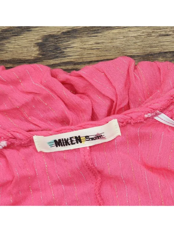 NEW Miken Juniors Tiered Dress Swim Cover-up I9672P544 Hot Pink Lurex XS - Image 5