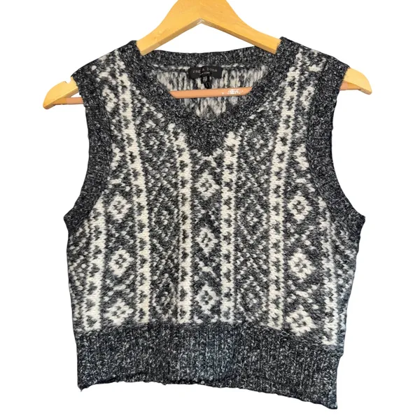 Rag & Bone Alpaca Blend Sweater Vest Womens XS Academia Warm Soft Preppy Holiday - Image 2