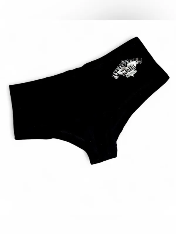 Pussycat Dolls Las Vegas Branded Black Rhinestone Boy Shorts Sz M NWT - Image 4