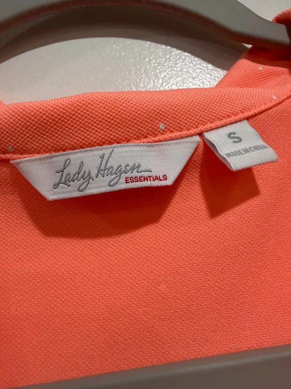 Lady Hagen Essentials Coral Sleeveless Golf Polo Top Size Small - Image 6