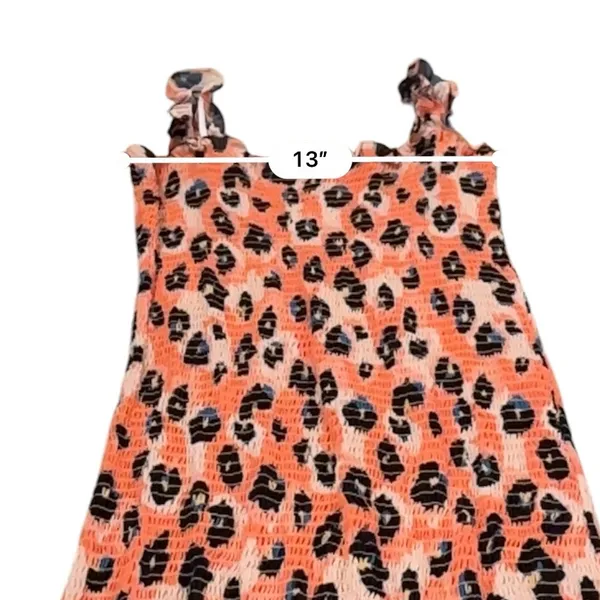 RTR Waverly‎ Grey Sally Cheetah Leopard Print Orange Multicolor Mini Dress Sz M - Image 10