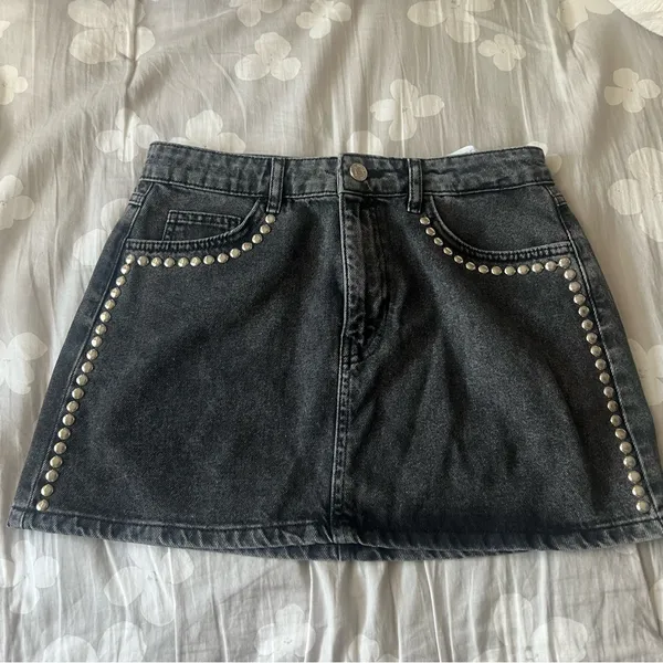 Stradivarius Denim stud skirt - Image 3