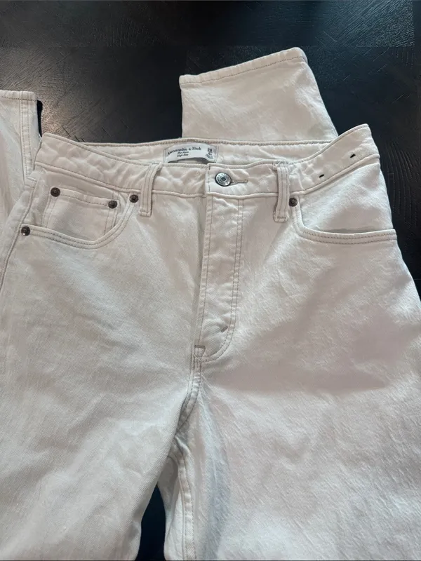 Abercrombie & Fitch Off-White Mom Jeans curvy love - Image 3