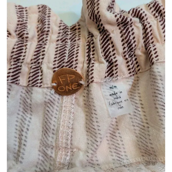 Free People FP One Harriet Striped Paperbag Boho Peasant Shorts Western Sz Med - Image 7