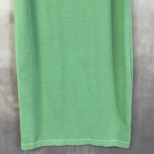 Old Navy Ribbed High Neck Mini Dress Womens L Stretch Minimal Coastal Soft‎ Girl - Image 3