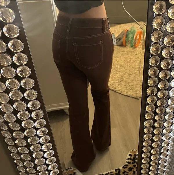 Aeropostale Low Rise Flare Brown Jeans - Image 5
