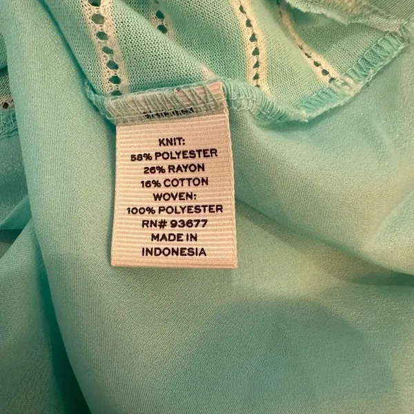Stylus‎ short sleeve top white and robin blue small - Image 7