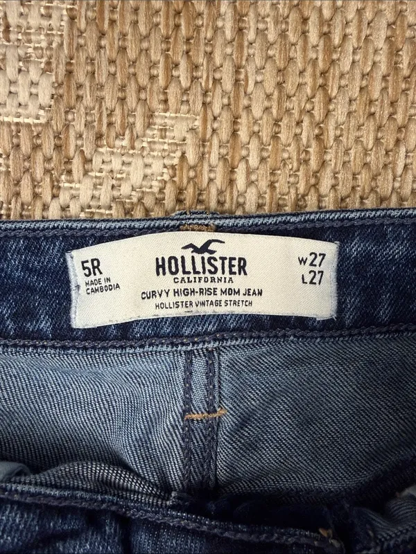 Hollister Distressed High-Rise Women's Jeans - Medium Blue - Image 2