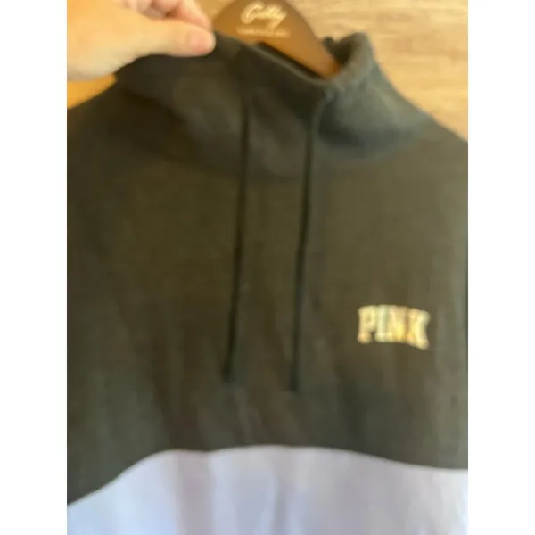PINK - Victoria's Secret Pullover high neck sweater Love Pink Gray purple - Image 9
