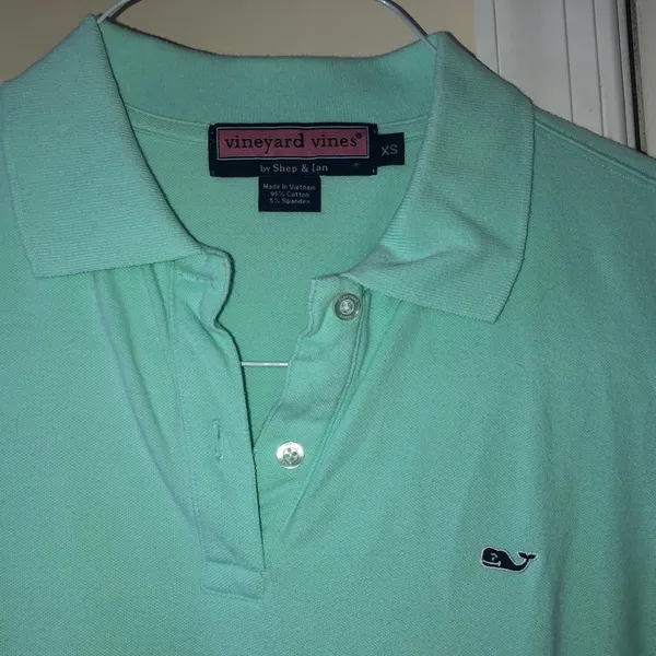 Vineyard vines seafoam light blue polo - Image 2