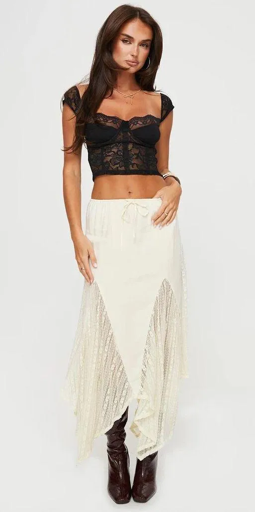 Princess Polly Black Crop Top - Image 2