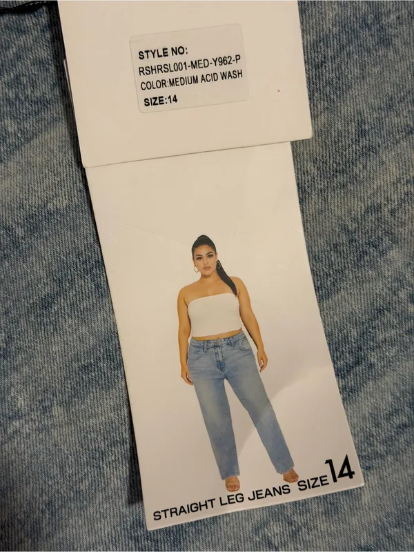 NWT Rise Apparel Co Wide Leg Acid Wash Jeans - Image 6