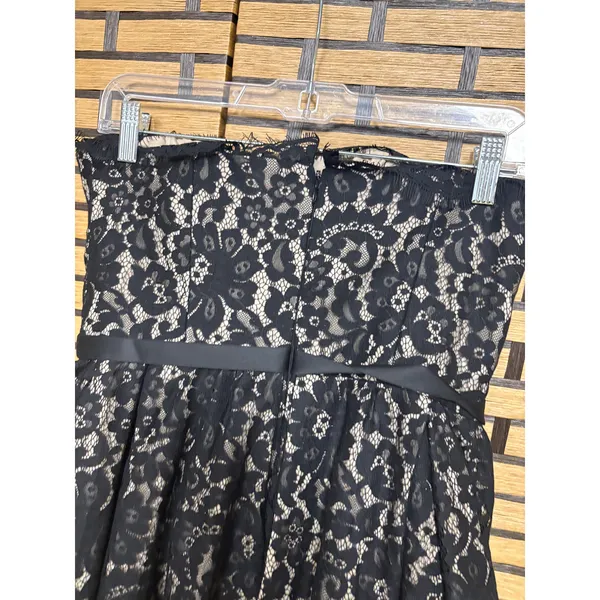 Neiman‎ Marcus For Target Black Lace Strapless Dress Size 6 - Image 4
