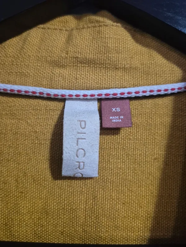 Anthropologie Pilcro Button yellow summer bohemian Shirt Dress size XS - Image 3