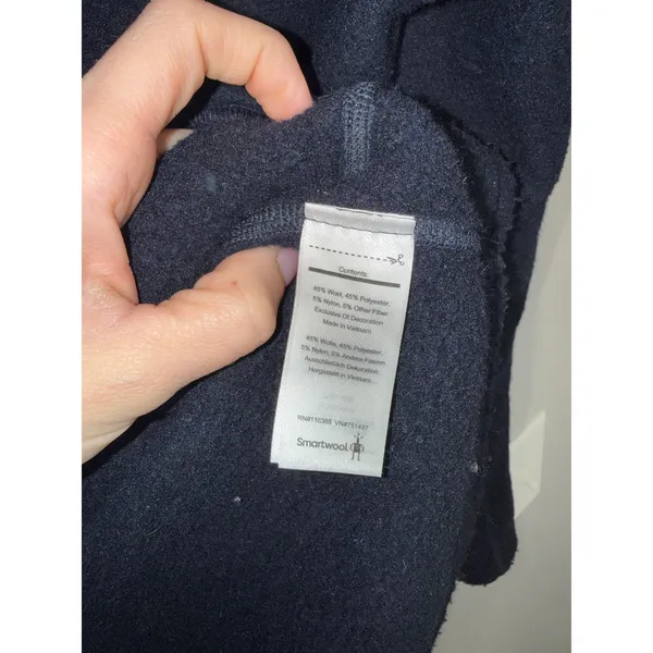 Smartwool Fleece Funnel Neck Pullover Women‎ XS Navy Blue Excellent Wool Blend - Image 4