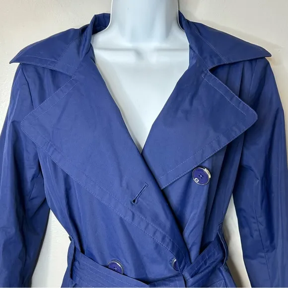 London Fog‎ Blue Belted Jacket Size S - Image 5