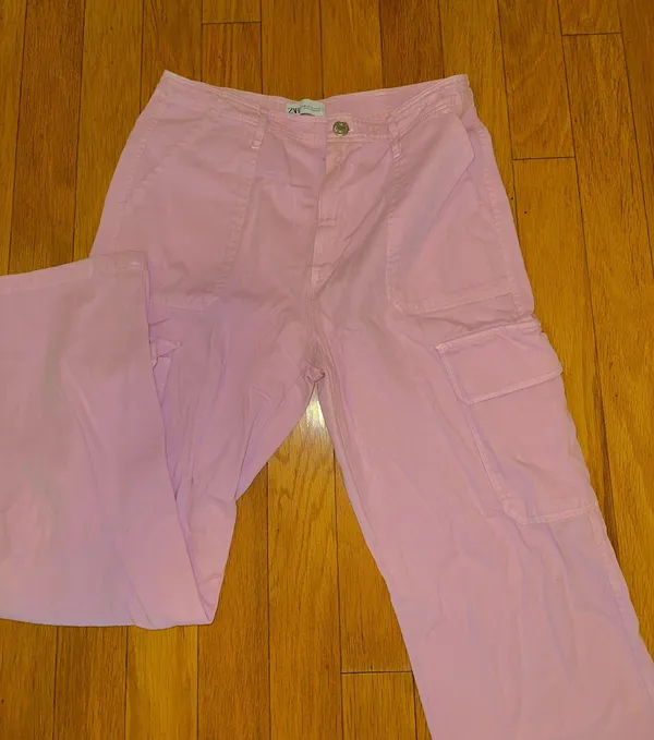Pink Cargo ZARA Pants - Image 2