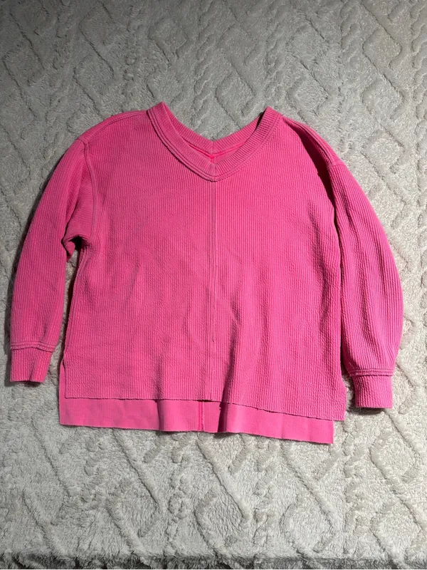 Aerie xsmall pink vneck sweater - Image 3