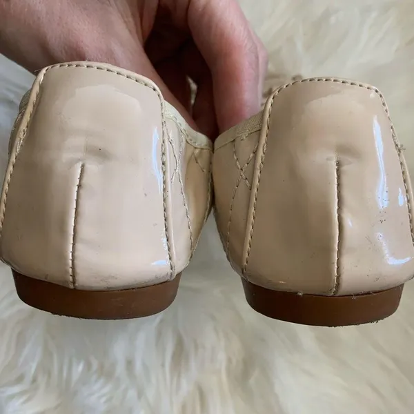 Beige Leather Ballet Flats Size 37 EU = 7 women’s - Image 9