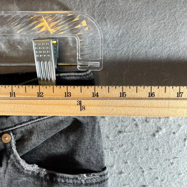 1301 | Madewell‎ The Perfect Vintage Straight Raw Hem Jeans Black Womens 26 - Image 3