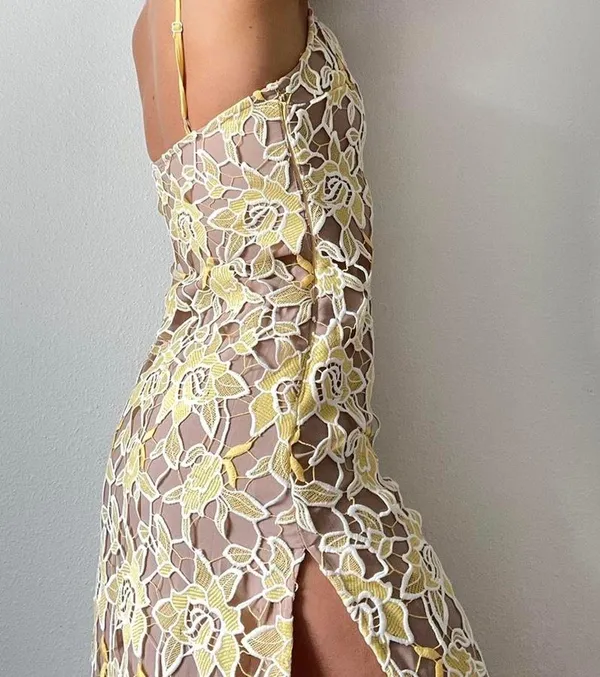 Never Been Done Revolve Donna Dress in Sunshine - Image 3