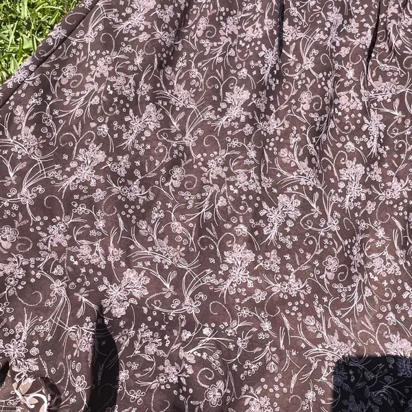 Y2K Brown Cottage Core Reversible Maxi Skirt - Image 3