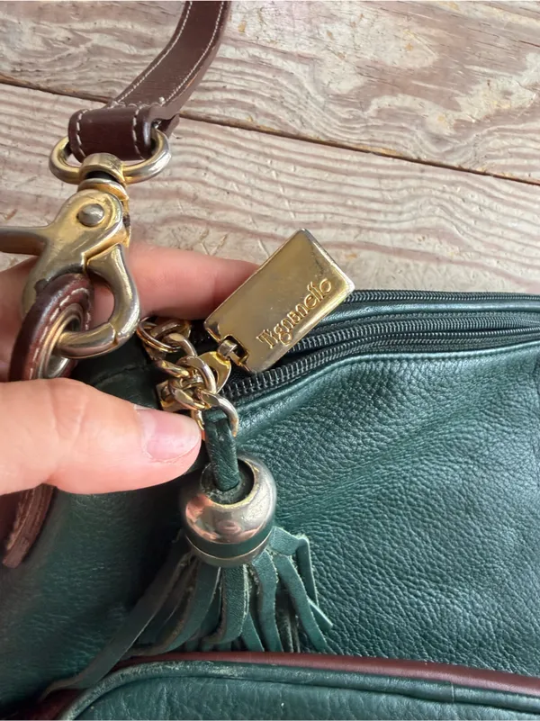 Tignanello Leather Tassel Crossbody Bag - see pics for wear - Image 6