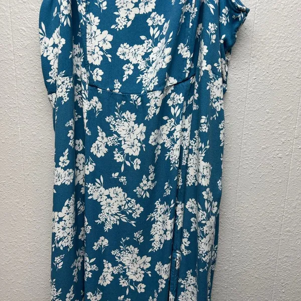 Old Navy Floral Maxi Dress Womens 3X Cottagecore Milkmaid Vacation Travel Fairy - Image 5