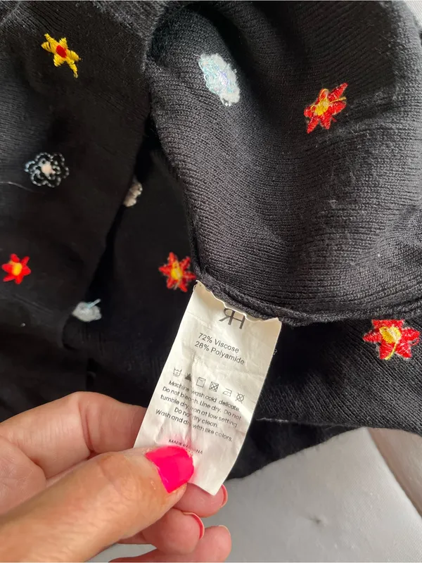 RIHOAS Black Sleeveless Star Sweater Viscose Pop Mini Dress Women’s Sz S EUC - Image 6