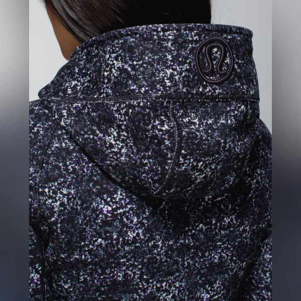 Lululemon‎ Scuba Hoodie II Rocky Road Sand Dune Storm Grey Black Size 4 Zip up - Image 2