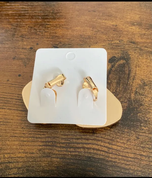 Clip On Earrings Tan - Image 2