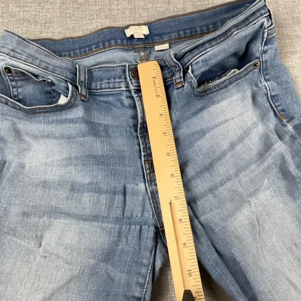 J.Crew Jeans Womens 28/28 Blue Light Wash Mid Rise Skinny Stretch Denim Casual - Image 4