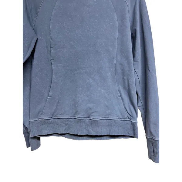 Lululemon Scuba Pullover Hoodie Sweatshirt Washed Blue Charcoal Women’s‎ Size 4 - Image 5