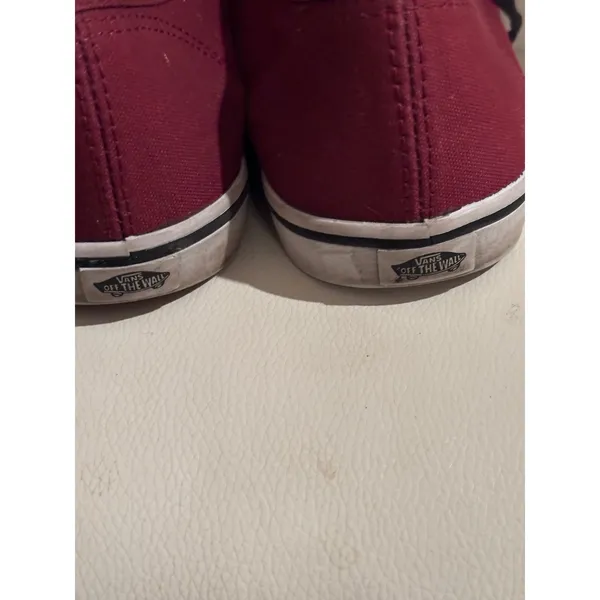 Vans Authentic Burgundy Canvas Lace Up‎ Low Top Sneakers Women - Image 3