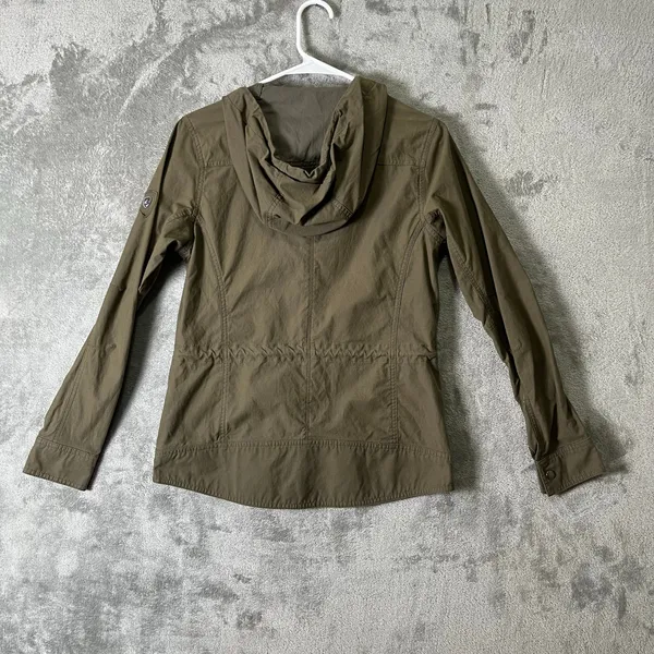 KUHL Stryka Jacket Olive‎ Green Hooded Utility Hiking Gorpcore Granola Girl XS - Image 4