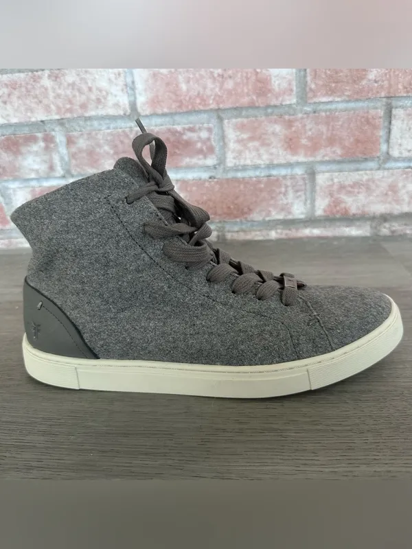 Frye Ivy High Top Shoes Sneakers Women’s 9 Gray Wool Classic Casual - Image 4
