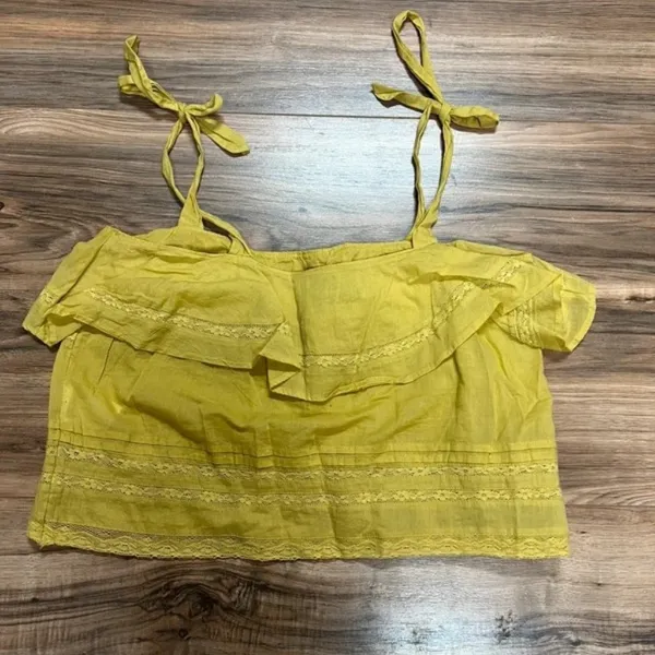 Urban Outfitters medium yellow‎ crop top - Image 2