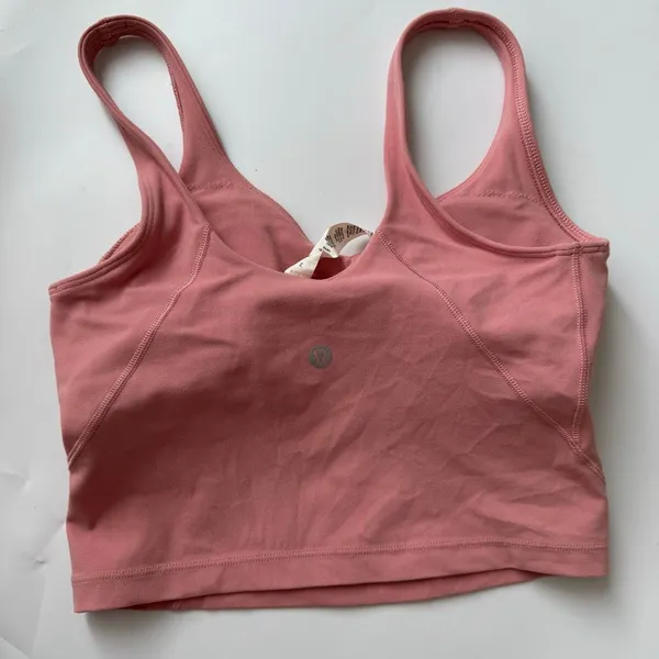 Lululemon Align Tank Pink Puff Cropped Strappy Nulu Fabric Size XS / 2 W1CW8S - Image 4