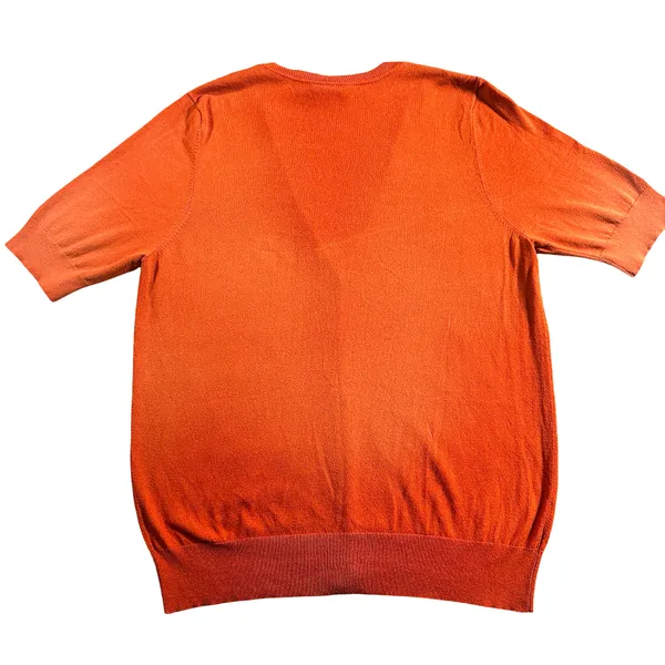 Ann Taylor XL Burnt Orange Short Sleeve Button Cardigan - Image 4
