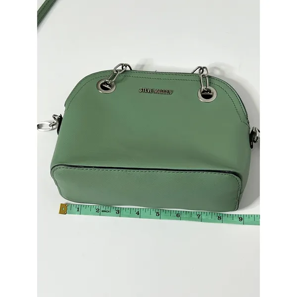 Steve Madden Sage Green Crossbody Bag Chain Detail Dome Purse Small Handbag - Image 5