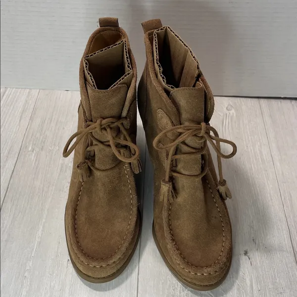Lucky Brand Brown Suede Wedge Boots - Image 7
