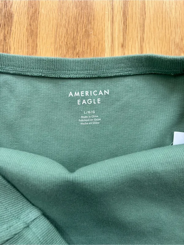 NWT AE American Eagle Strapless‎ Tube Dress Built In Shorts Romper Green Large L - Image 6