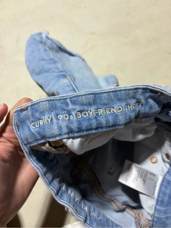 American Eagle Outfitters curvy 90s boyfriend light blue jean shorts 6 - Image 8